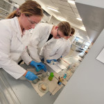 Uczniowie klasy 2PA w laboratorium